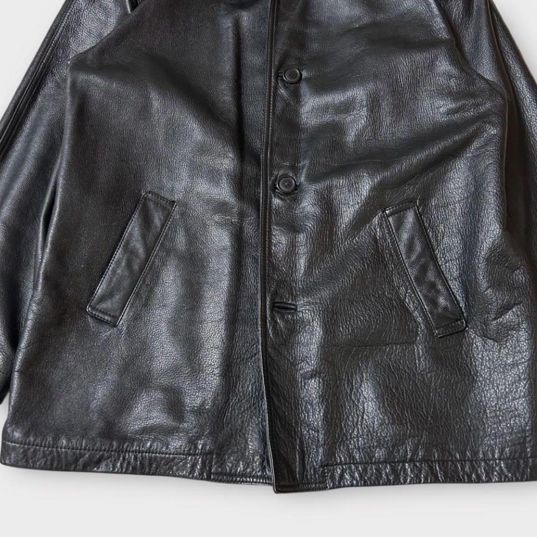 90’s vintage カーコート　(L) 本革　牛革　雰囲気抜群　常田