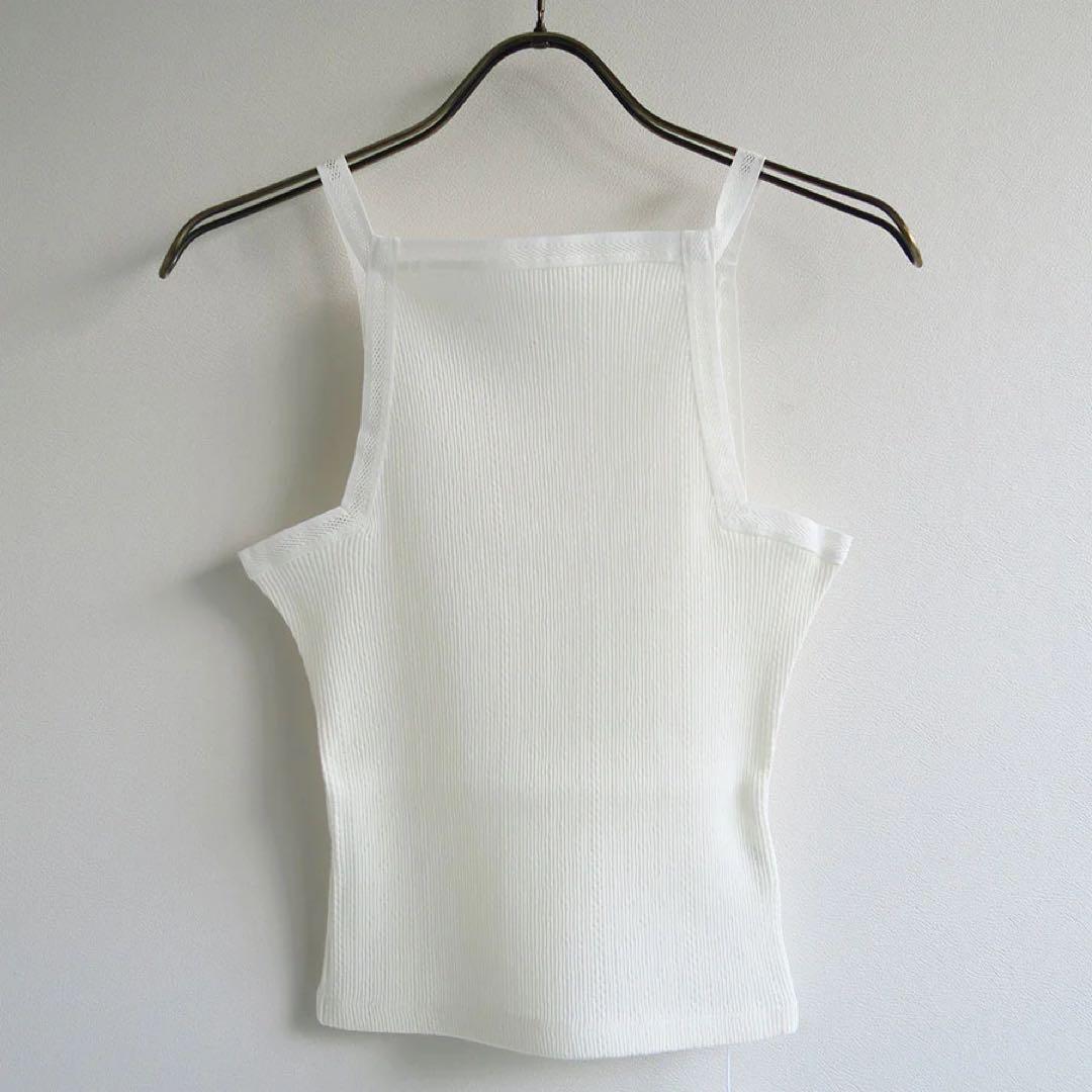 トップス FUMIKA UCHIDA EYELET RIB STITCH CAMISOLE