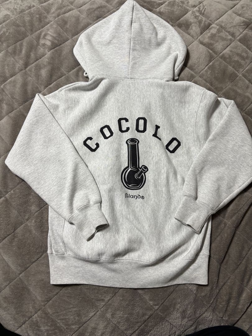 COCOLO グレー ジップアップパーカー M