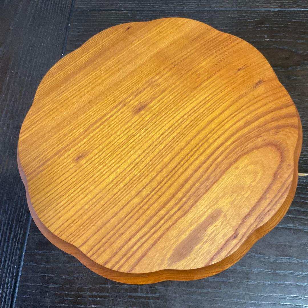 四十沢木材工芸 KITO 輪花盆 ケヤキ お盆 大