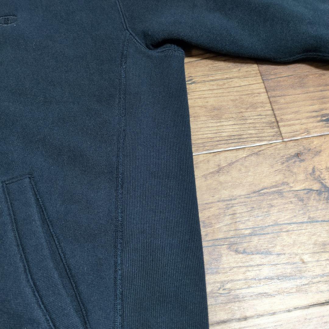 Champion　リバースウィーブ　青単タグ　スナップボタン　黒