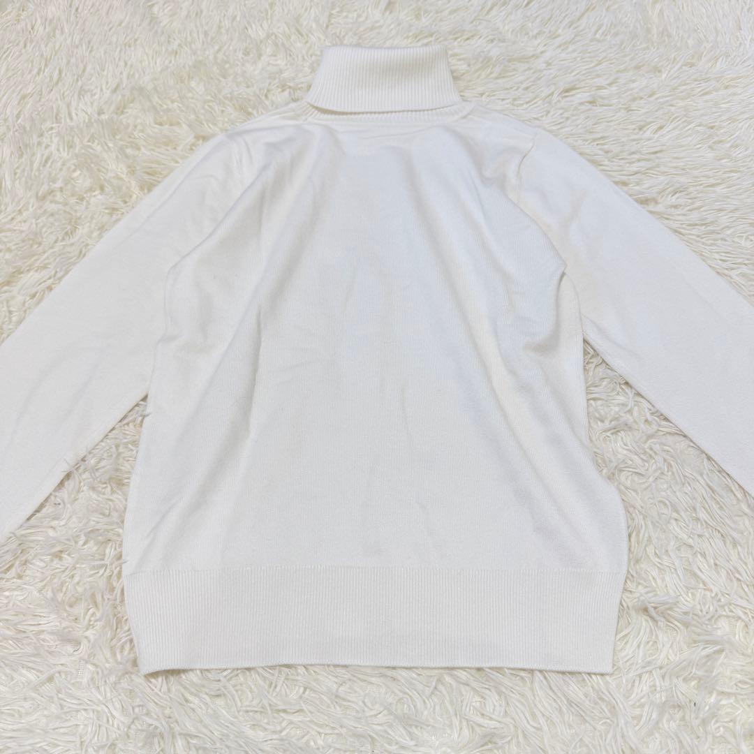 JENNE 星刺繍タートルニット ホワイト　M