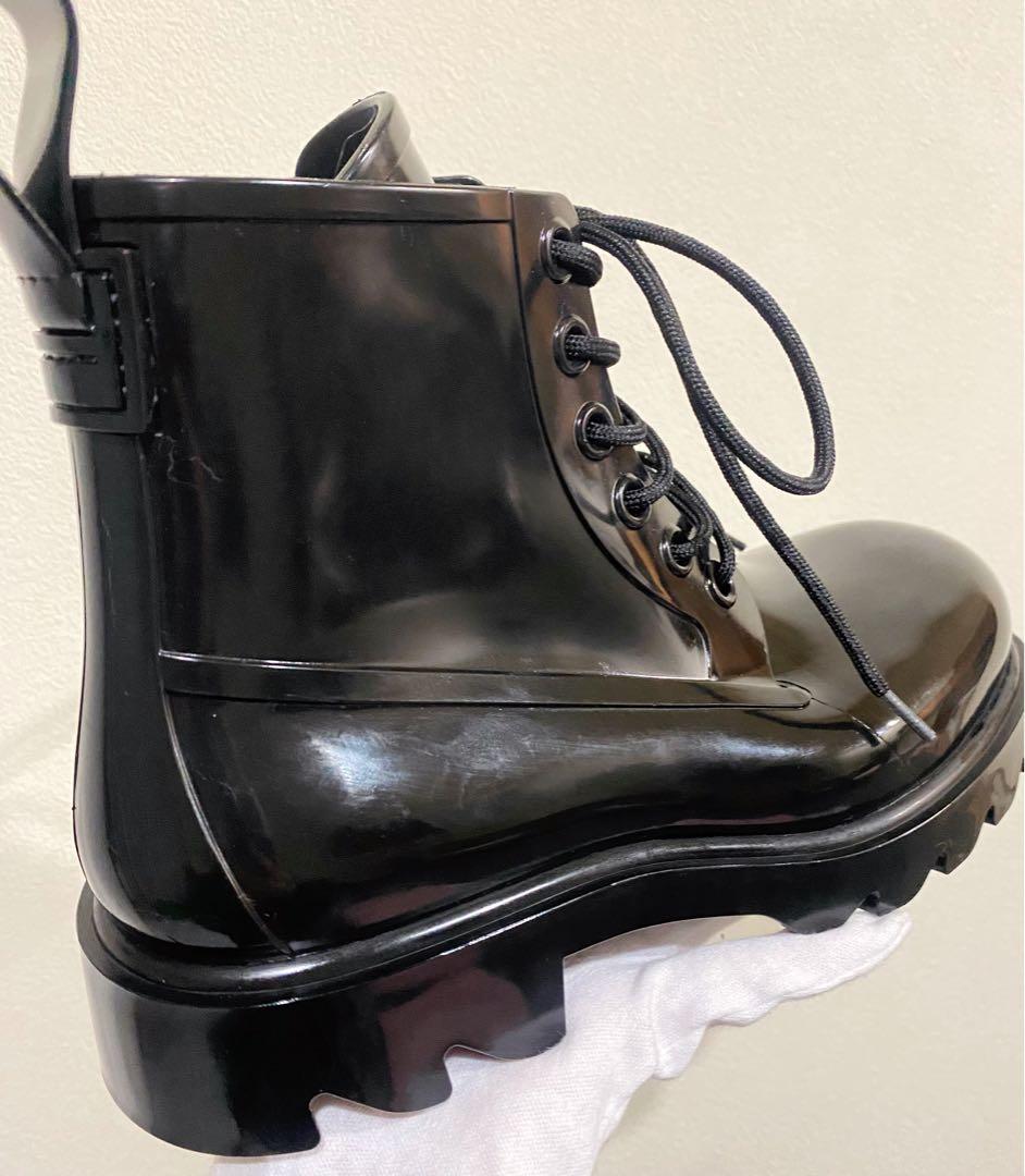 BOTTEGA VENETA ラバー レースアップ ブーツ　レインブーツ