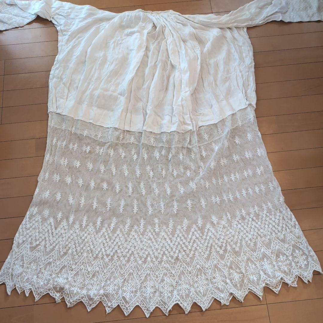 フランスアンティークワンピース　フランスアンティークレース