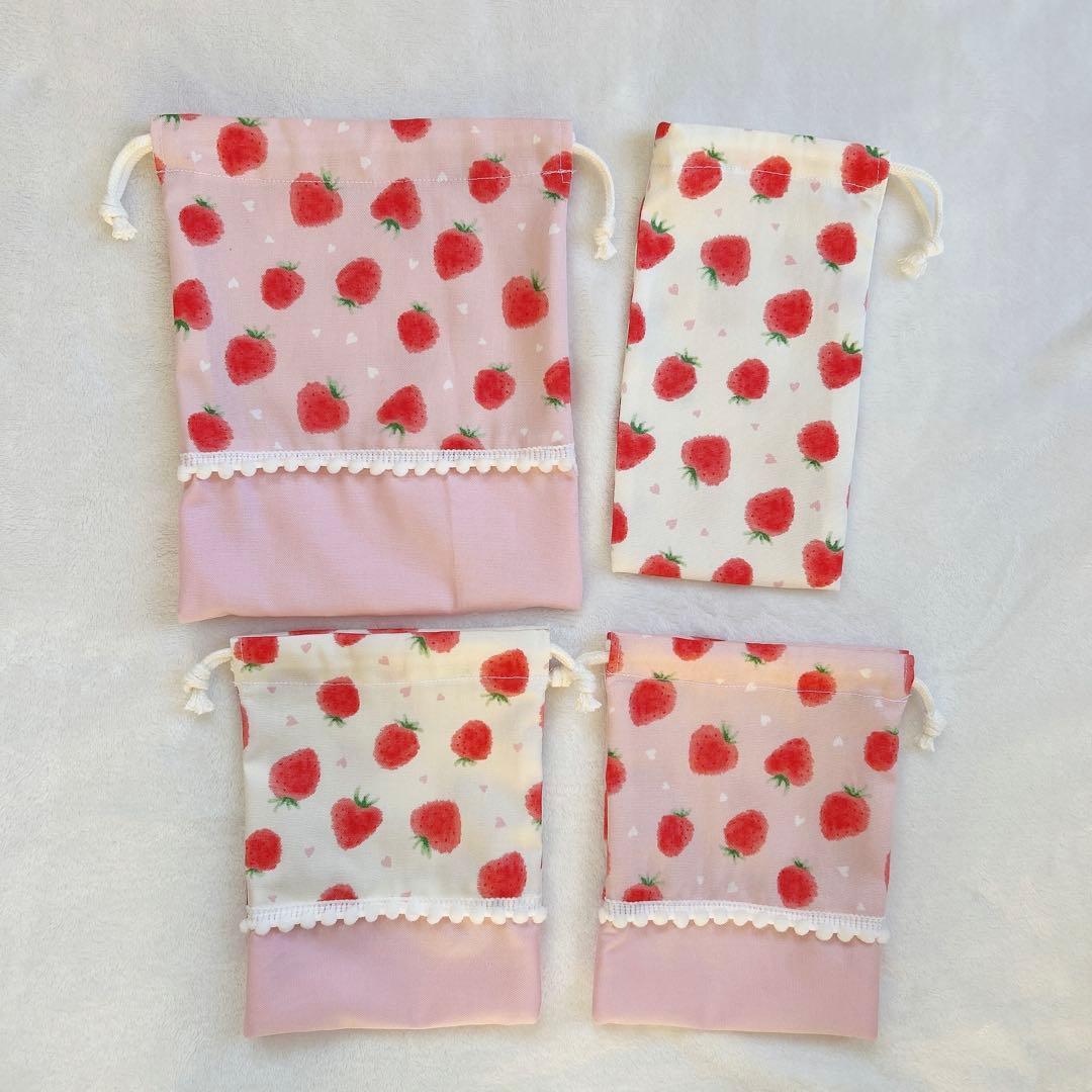 【YuA様オーダー】いちごミルク♡ピンク 入園入学9点セット 女の子