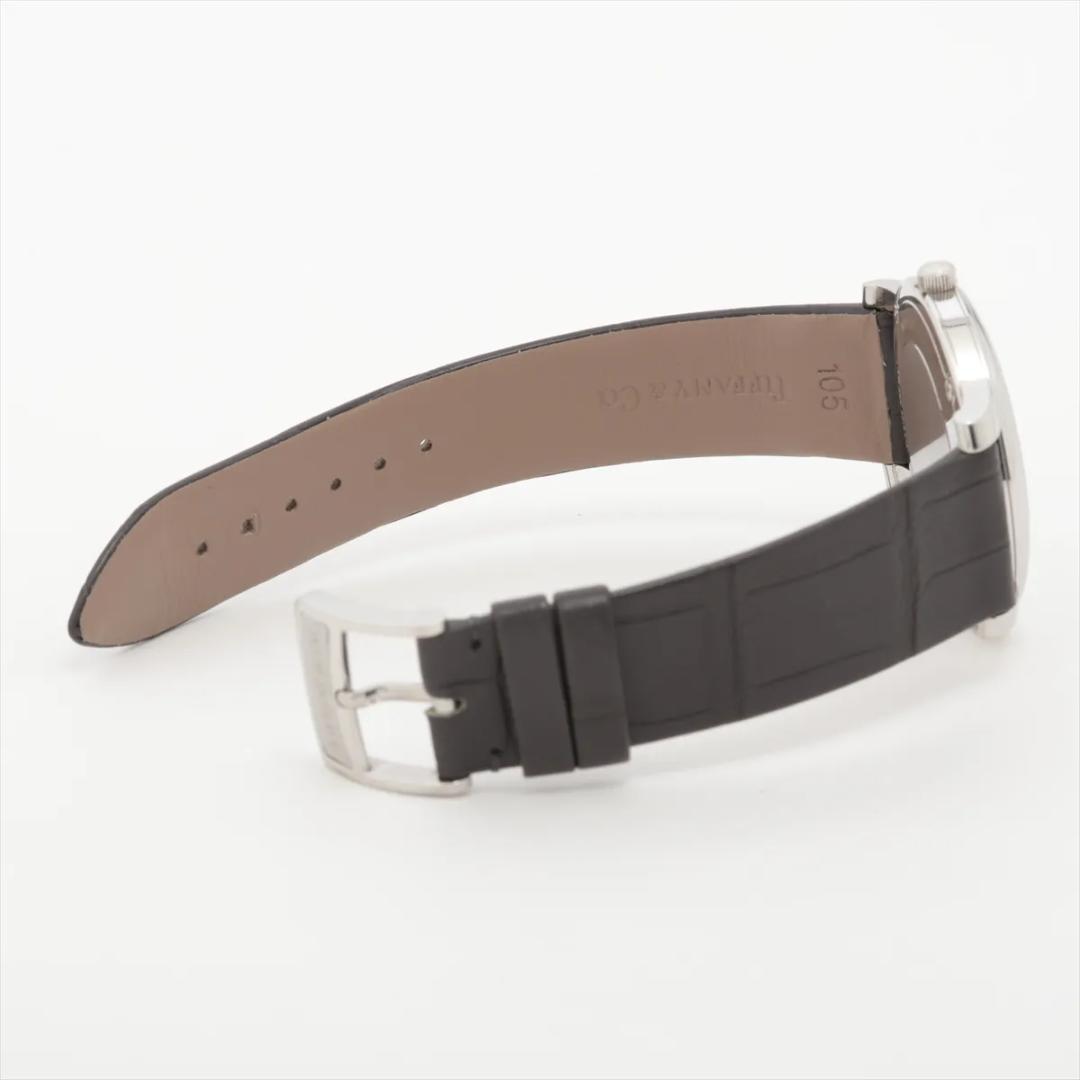 稼働品✨ティファニー　マーク　クォーツ　腕時計　アナログ　シェル文字盤　シルバー