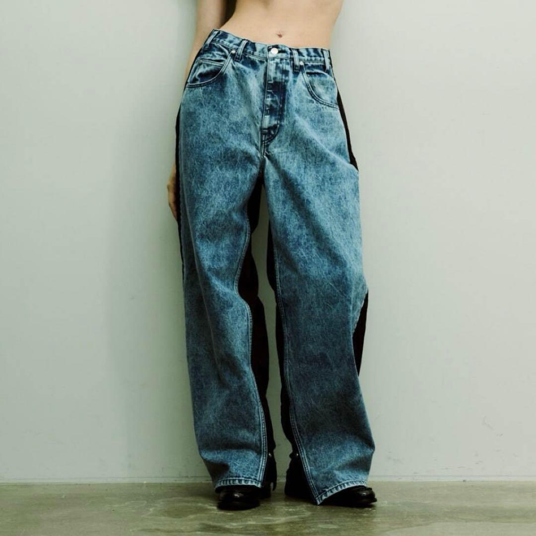 の*や様 stein NYLON COMBINATION DENIM JEANS