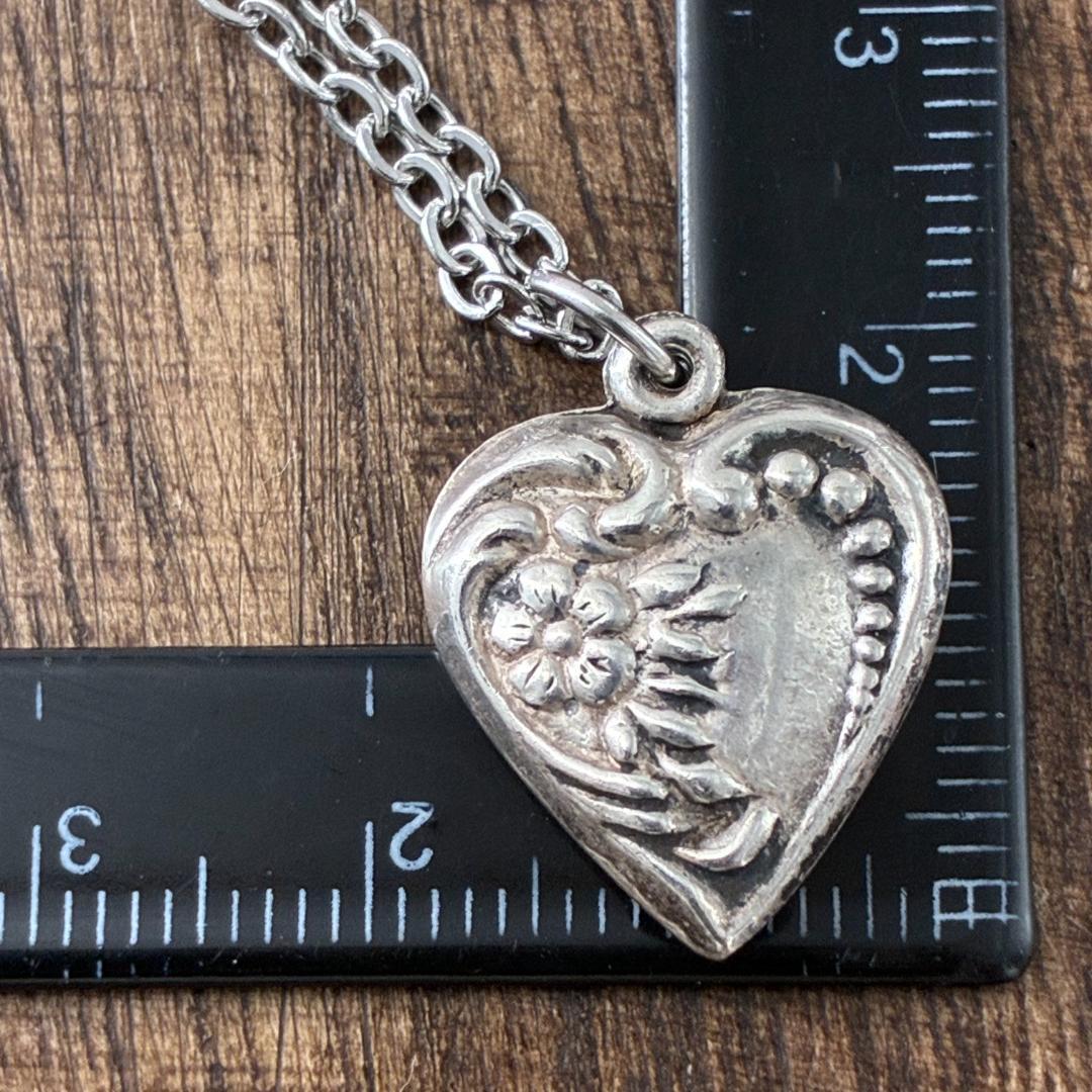 ●スウィートハートジュエリー勿忘草 花 シルバー ヴィンテージ ネックレスNAV