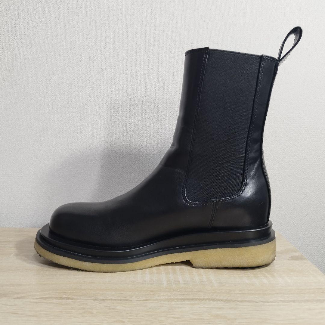 美品 TODAYFUL 厚底サイドゴアブーツ ブラック レザー 24.5cm