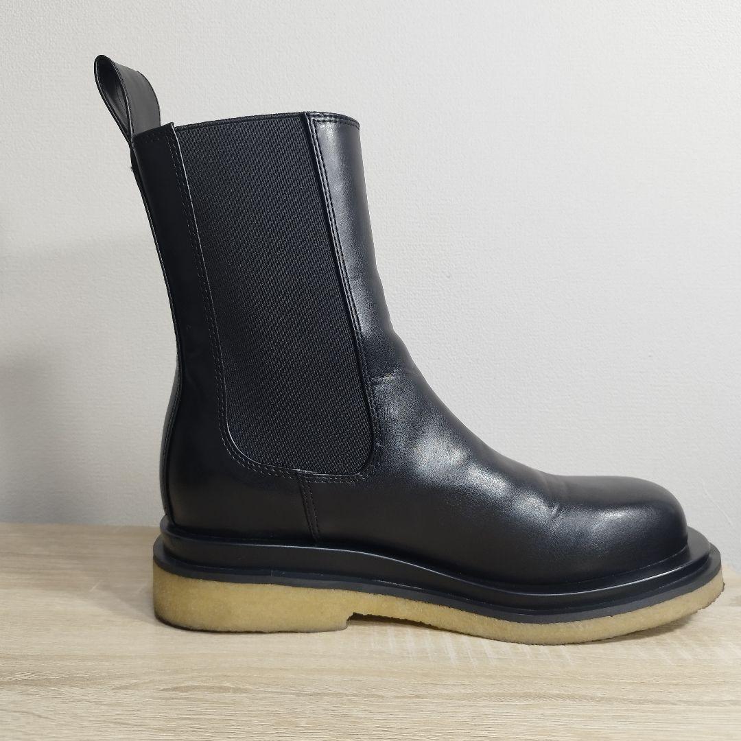 美品 TODAYFUL 厚底サイドゴアブーツ ブラック レザー 24.5cm