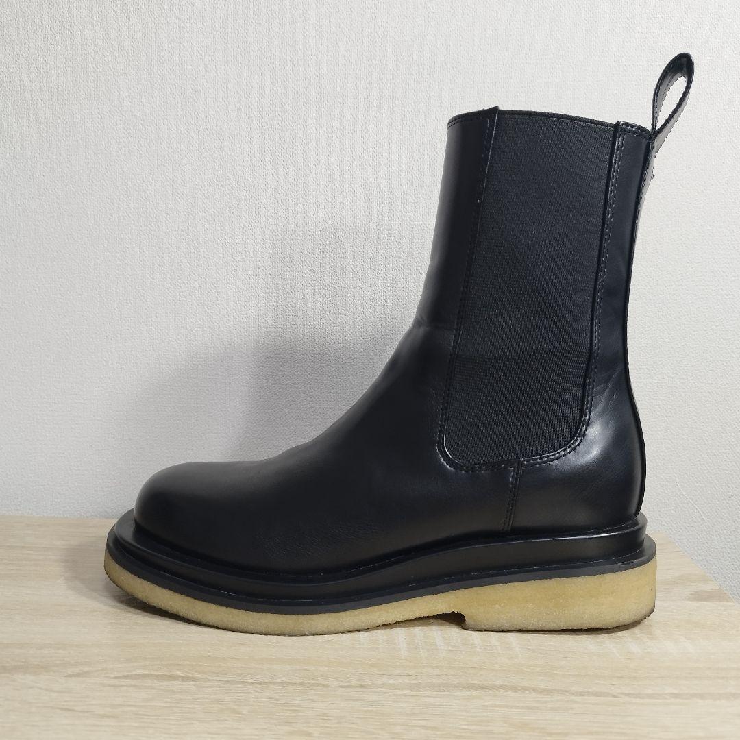 美品 TODAYFUL 厚底サイドゴアブーツ ブラック レザー 24.5cm