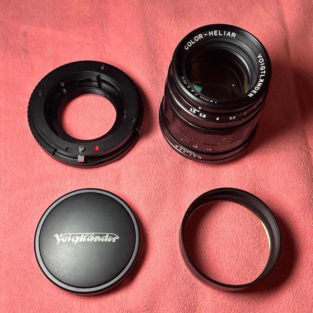 Voigtlander COLOR-HELIAR 75mm F2.5 アダプタ付