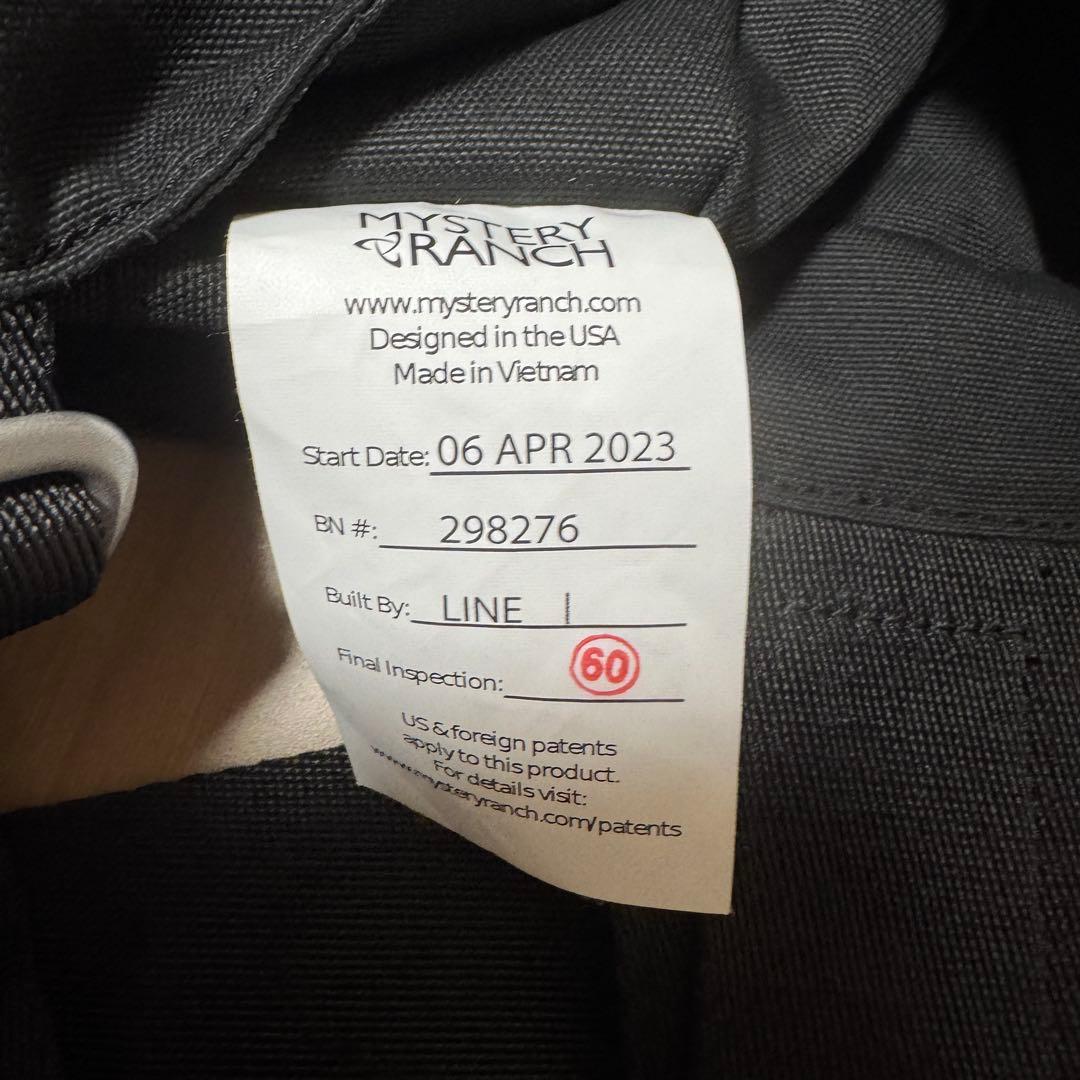 [ミステリーランチ] Bindle 20 ビンドル バッグ 20L ブラック