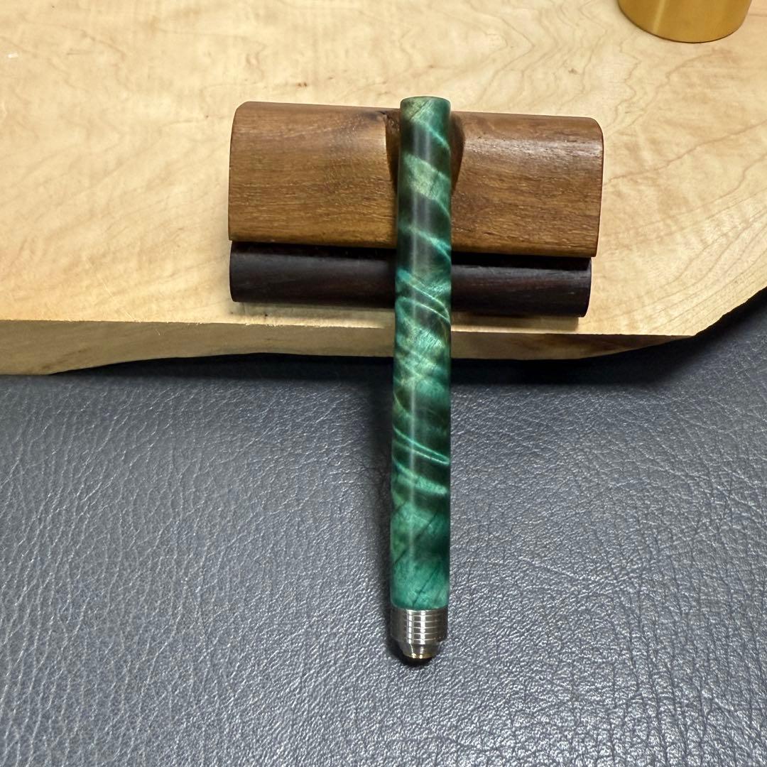 135栃トラ杢スタビ　PG-5用カスタム木軸　低重心Rグルーブ(溝)タイプステン