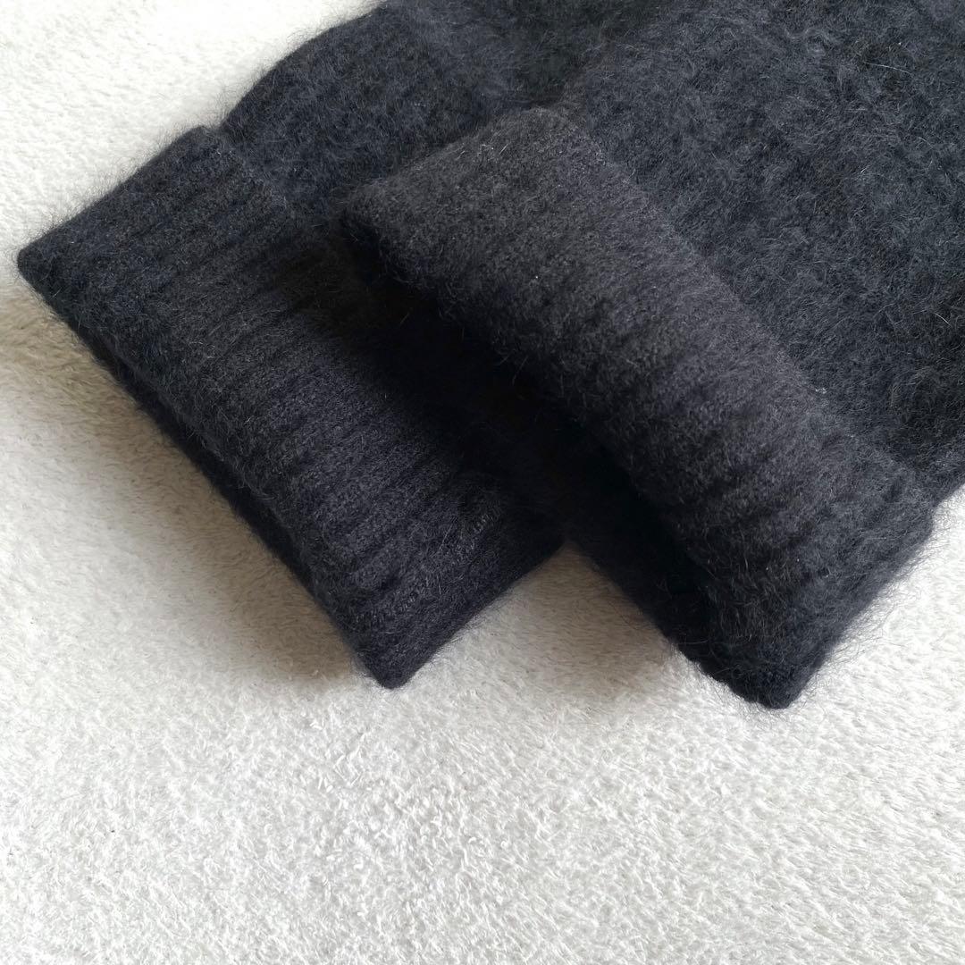 【美品✨】Deuxieme Classe ふわふわ　シャギーVネックニット　黒