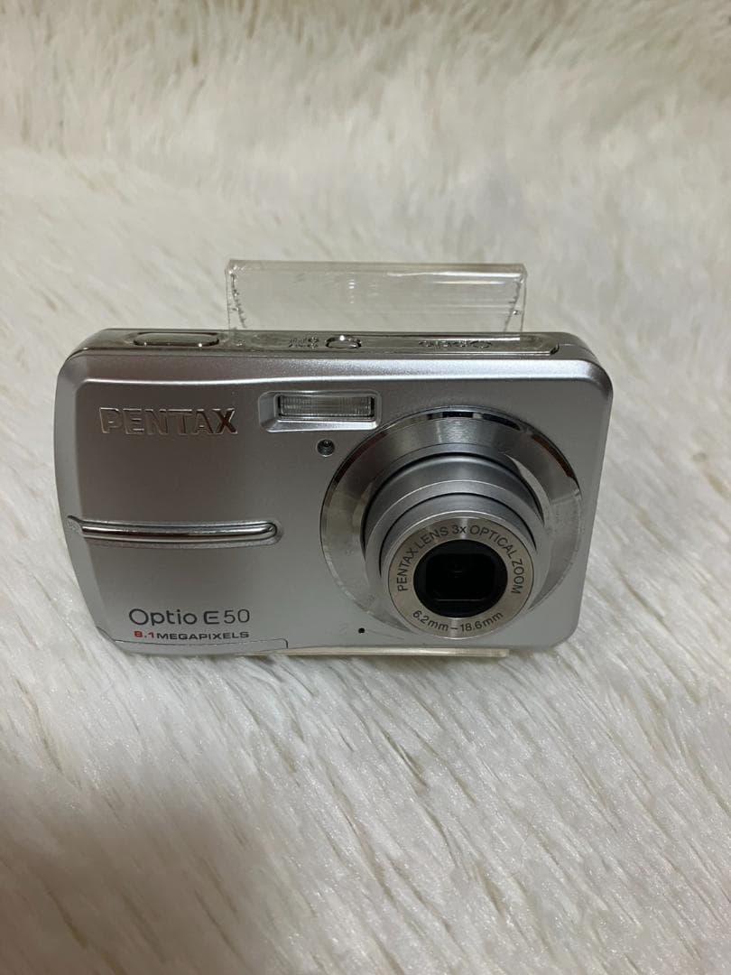 【動作確認済】PENTAX Optio E50 レトロコンデジ シルバー単三電池