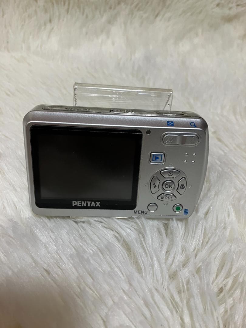 【動作確認済】PENTAX Optio E50 レトロコンデジ シルバー単三電池