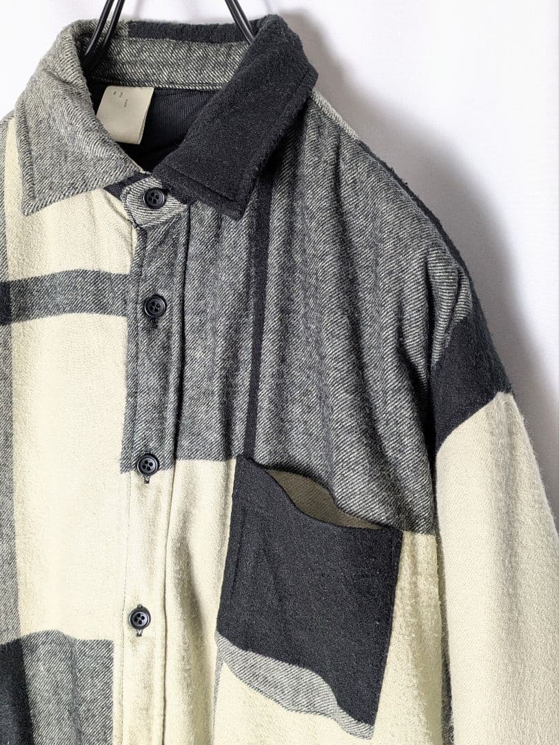 新品未使用 N.HOOLYWOOD ビッグチェックオーバーサイズシャツジャケット