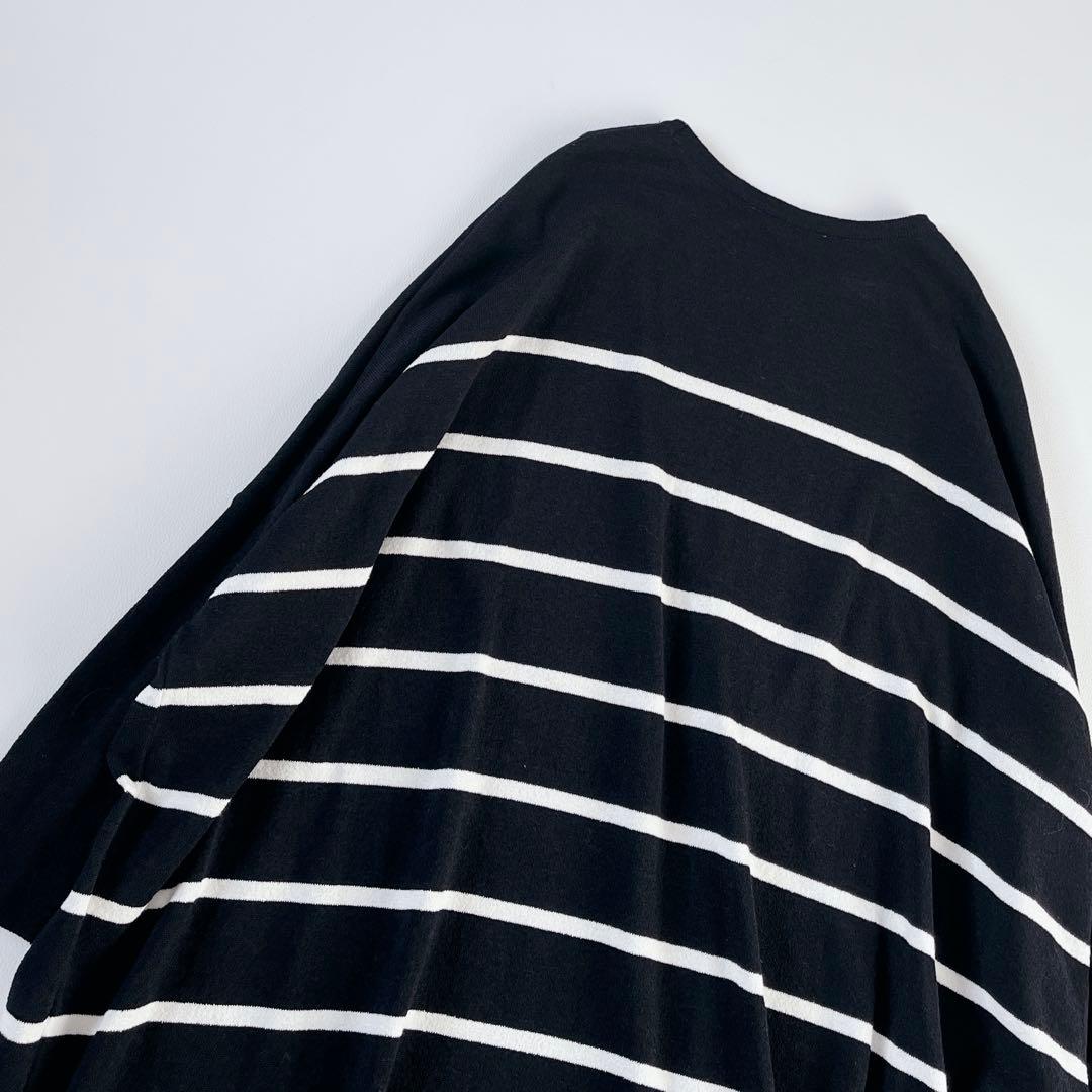 美品✨近年　ビアズリー　ギマBIGニット　ドルマン　ボーダー　F