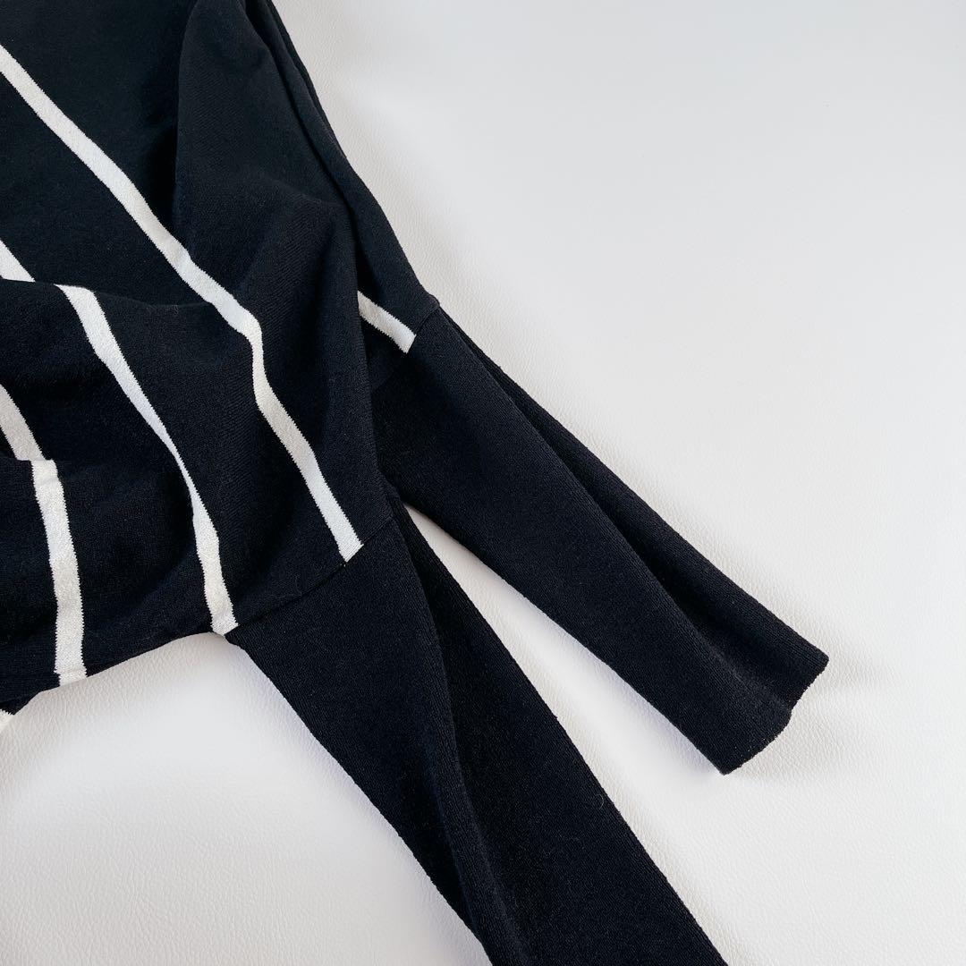 美品✨近年　ビアズリー　ギマBIGニット　ドルマン　ボーダー　F