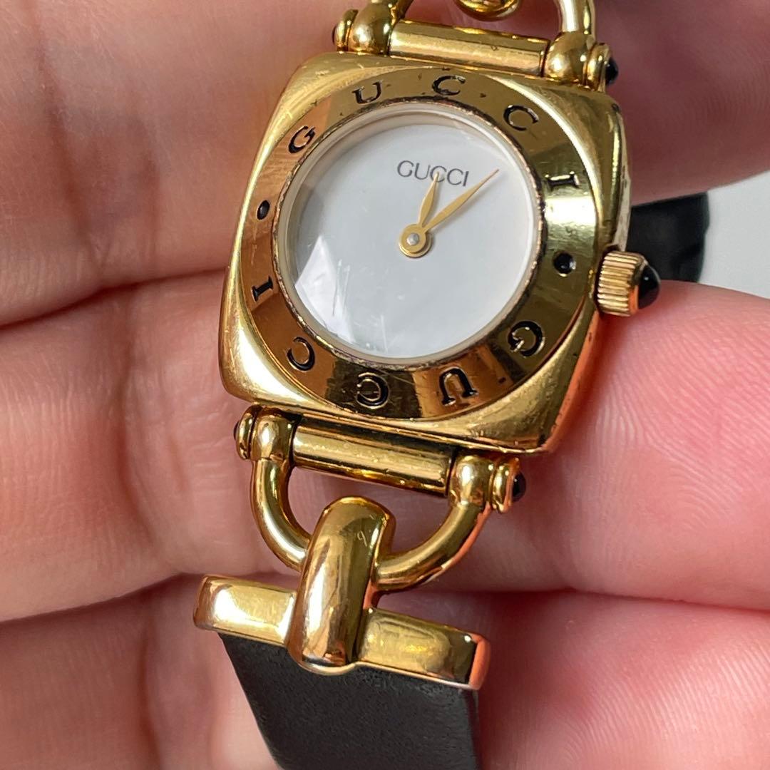 稼動品　GUCCI グッチ　6300L ホースビット　ゴールド　腕時計