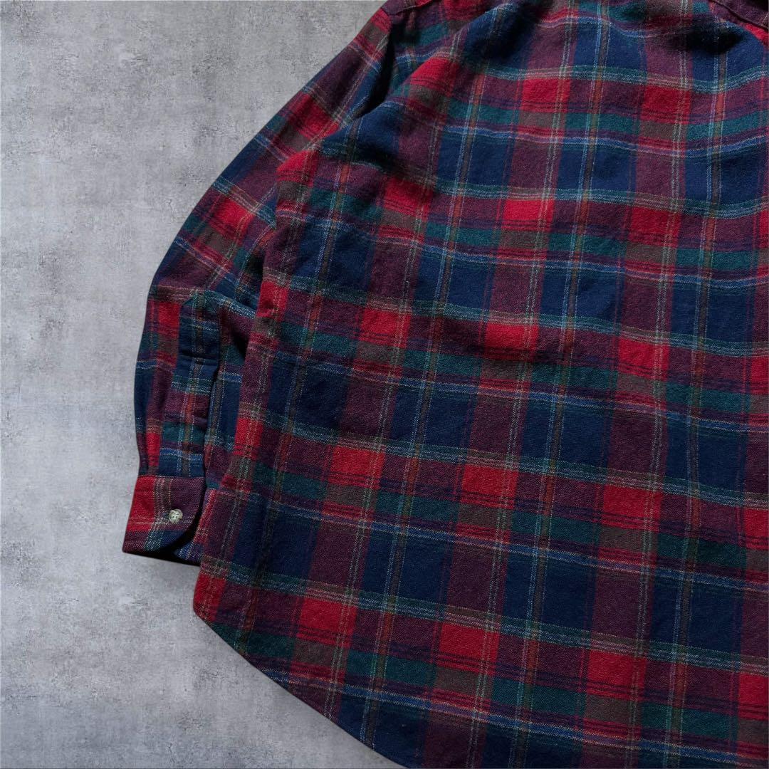 1828古着90年代USA製PENDLETONウールシャツ雰囲気系チェック好配色
