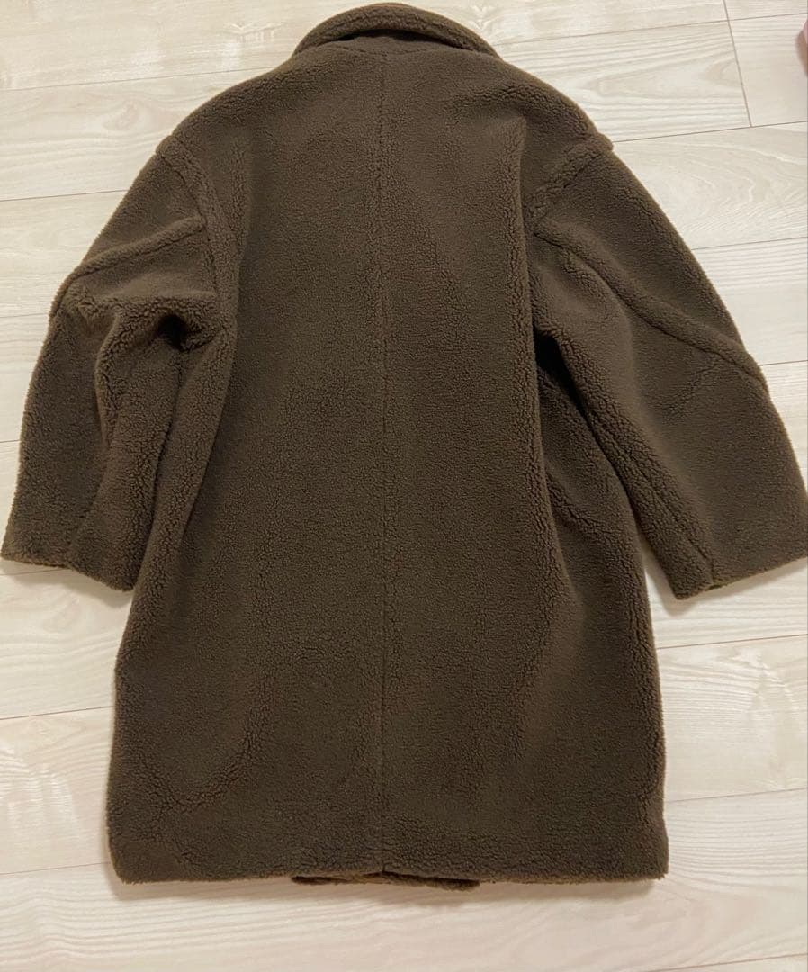 ミラオーウェン★オーバーサイズボアコート、モカサイズ0美品