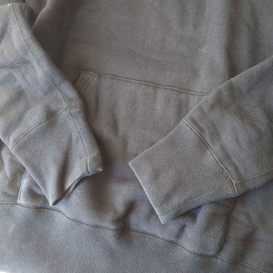 japanmade屋 吊り編み パーカー ブラック sizeM