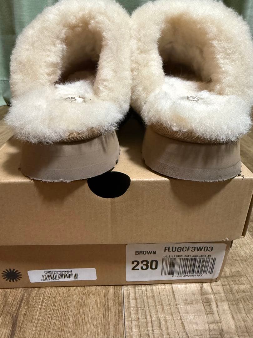 お値下げ中UGG アグ ディスケット 23cm チェスナット 厚底 サイズ6 箱