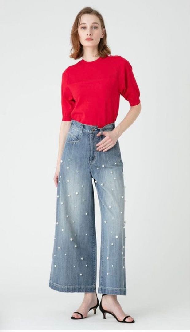 アルアバイル　ルルウィルビー パールデニム バギーパンツ 2