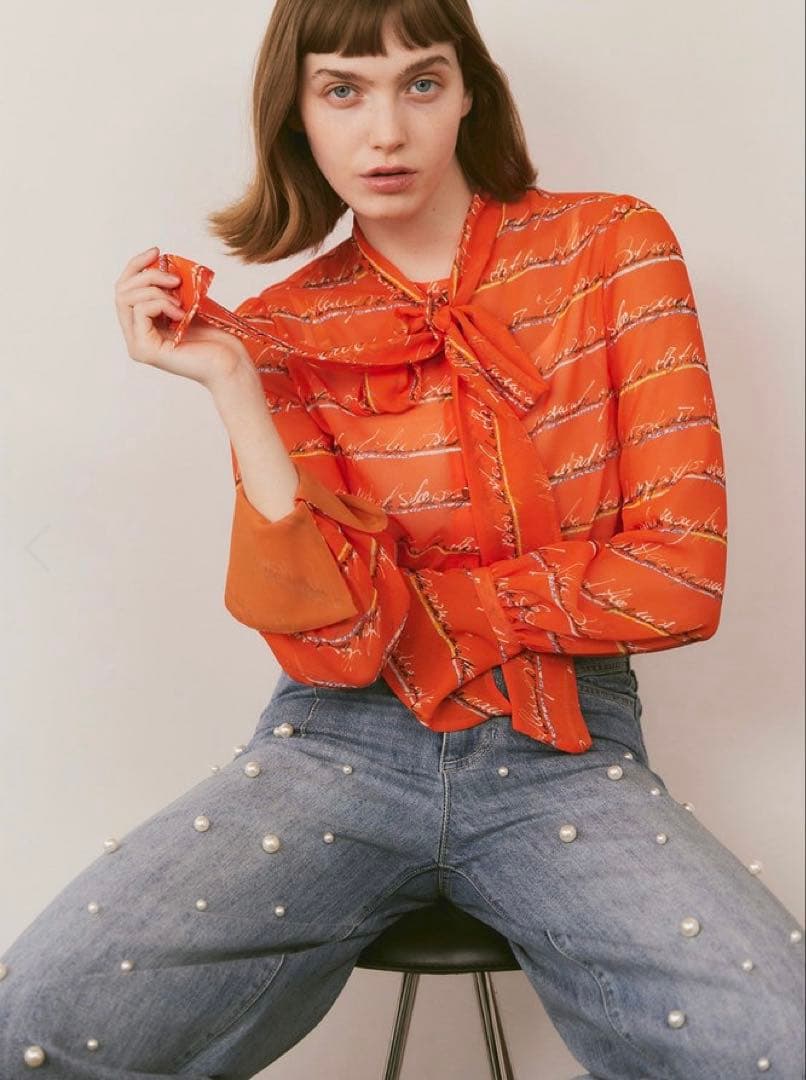 アルアバイル　ルルウィルビー パールデニム バギーパンツ 2