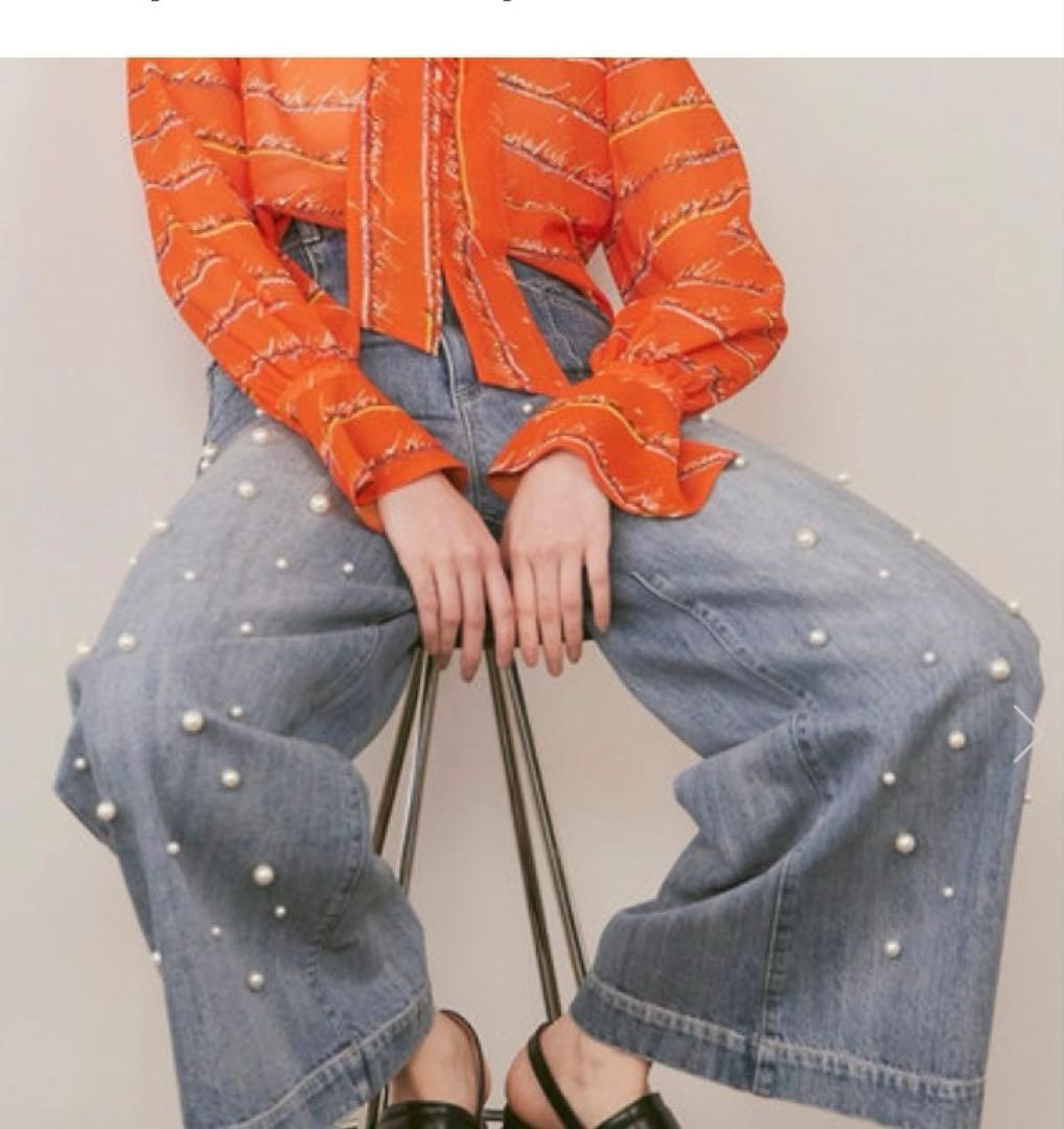 アルアバイル　ルルウィルビー パールデニム バギーパンツ 2