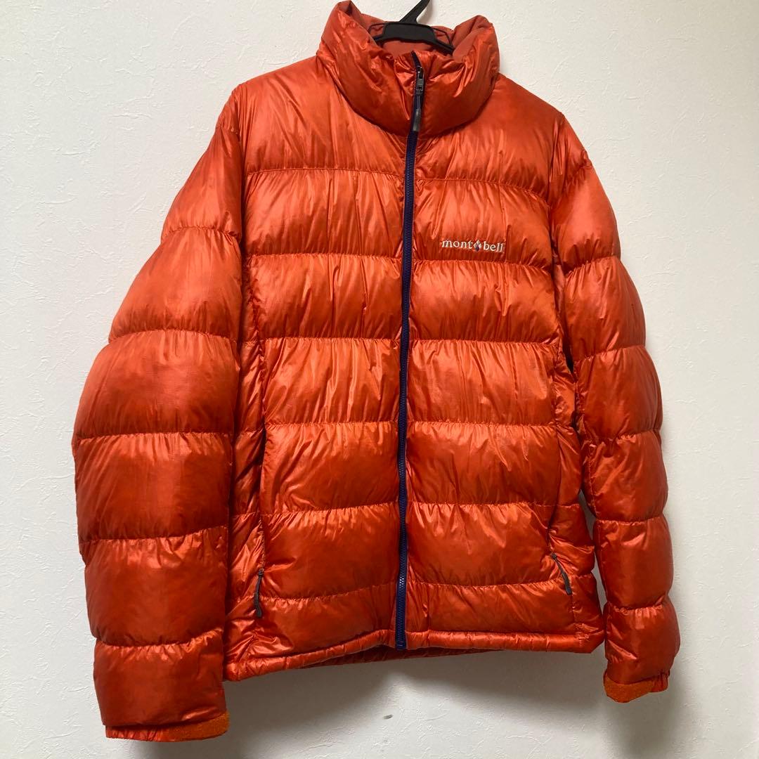 美品　モンベル アルパインダウン ジャケット L オレンジ　1101426