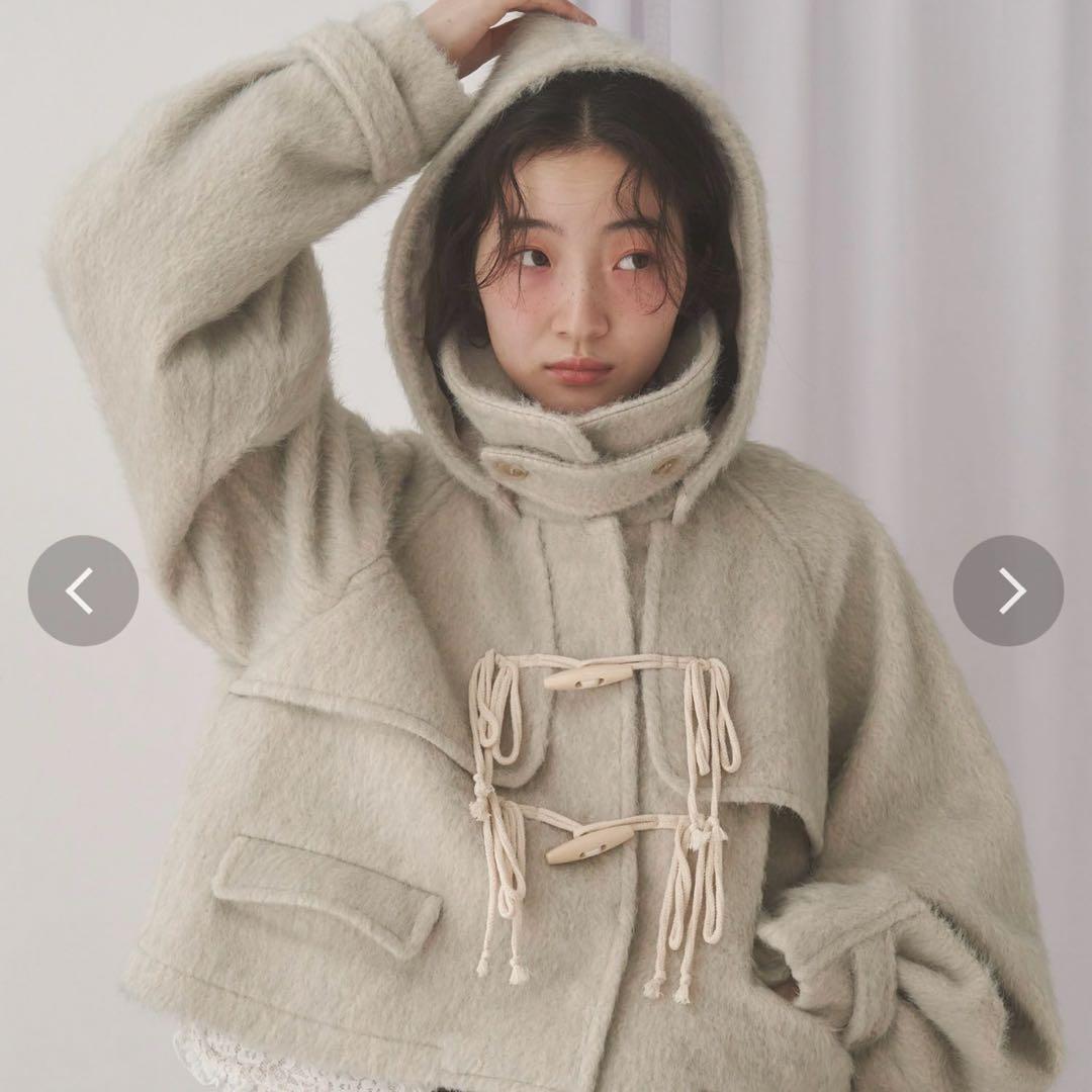 メリージェニー milk shaggy ダッフルコート グリーン アウター