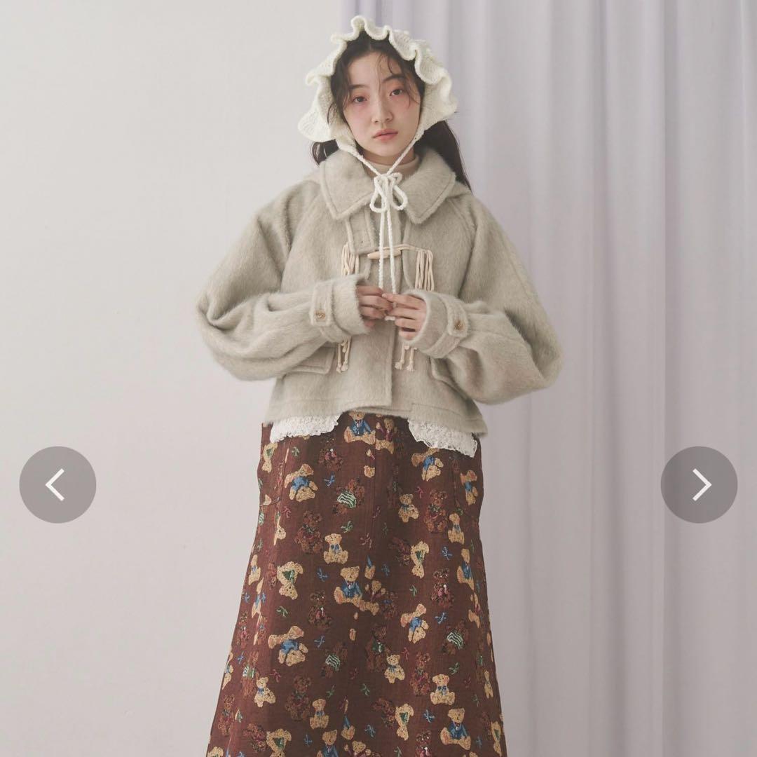 メリージェニー milk shaggy ダッフルコート グリーン アウター