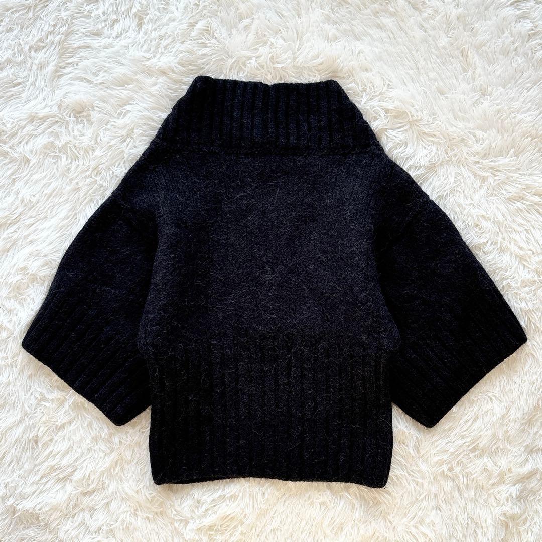 美品✨ドルチェ＆ガッバーナ　アルパカ100% Vネック　五部袖セーター　グレー