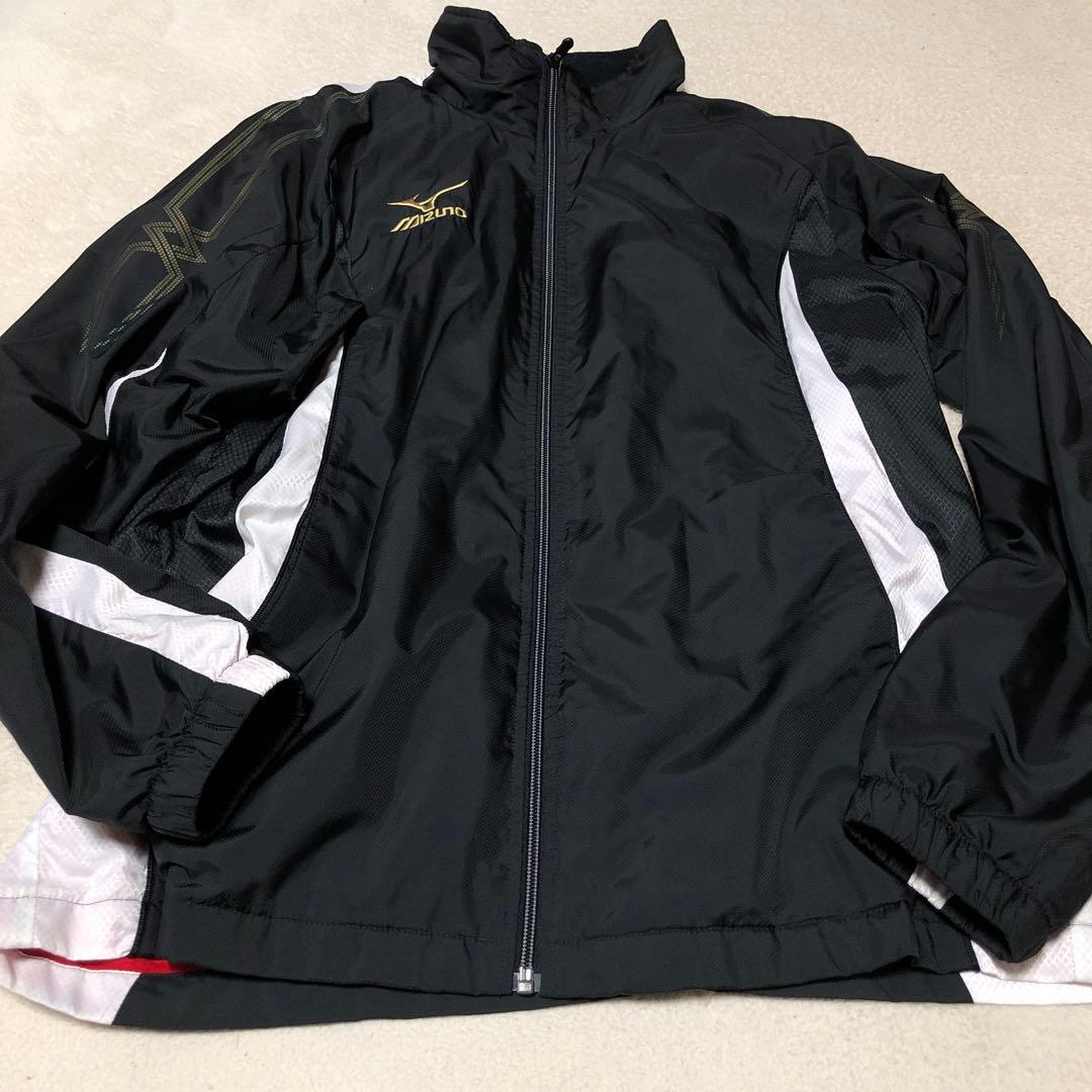 良品　MIZUNO ミズノ　ブレスサーモ　ウインドブレーカー上下　ブラック　M