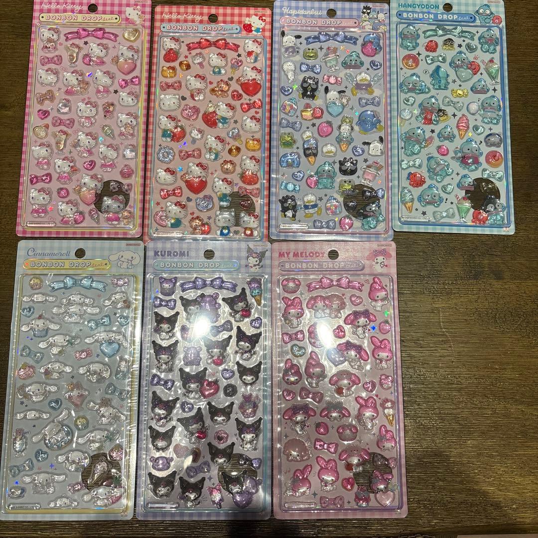 【国内正規品】ボンボンドロップシール　第二弾　サンリオ7種セット