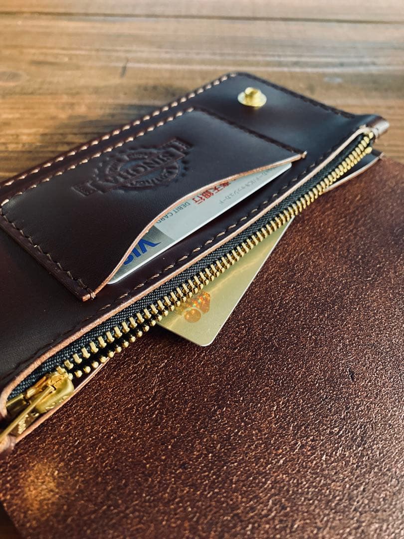 【BULGARO】TL01-64ロングトラッカーウォレット真鍮チェーン付き