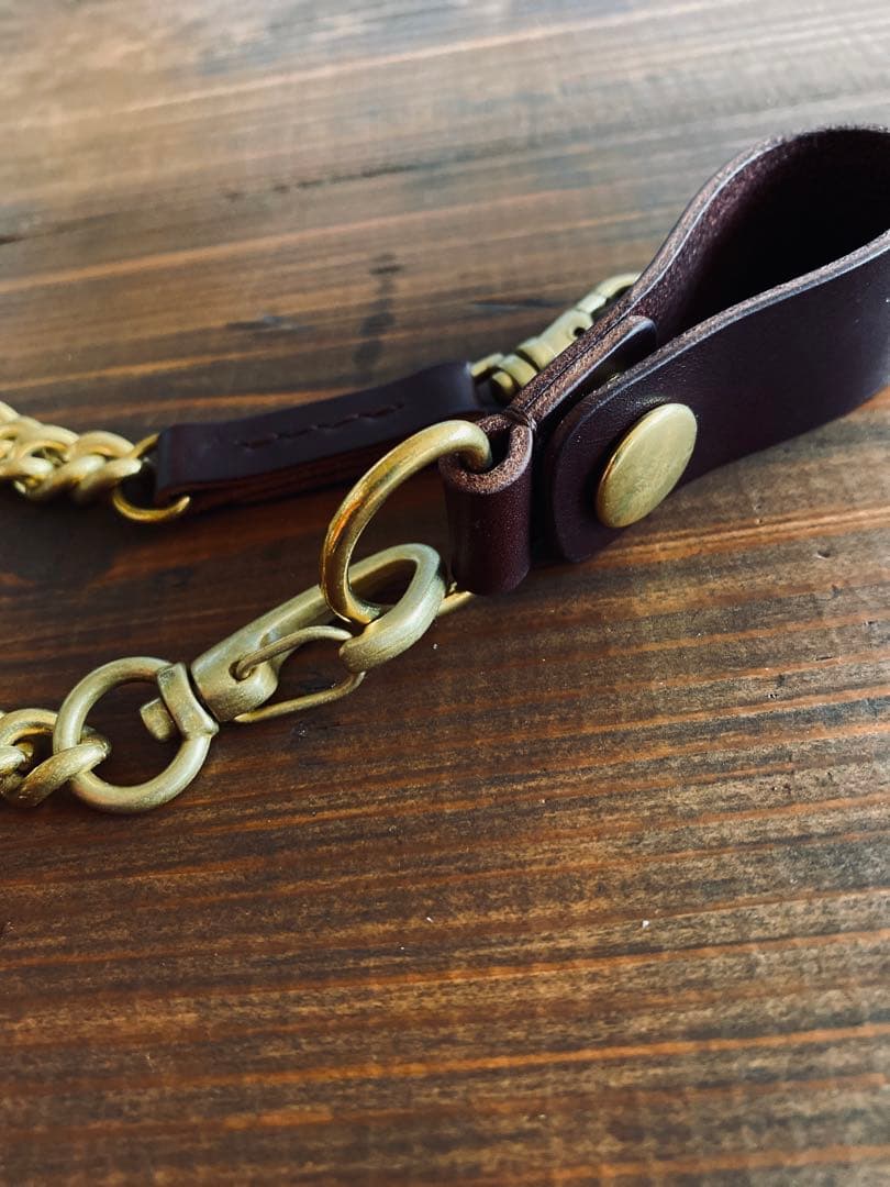 【BULGARO】TL01-64ロングトラッカーウォレット真鍮チェーン付き