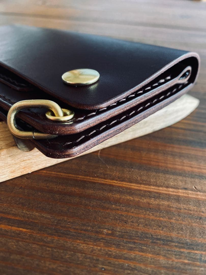 【BULGARO】TL01-64ロングトラッカーウォレット真鍮チェーン付き