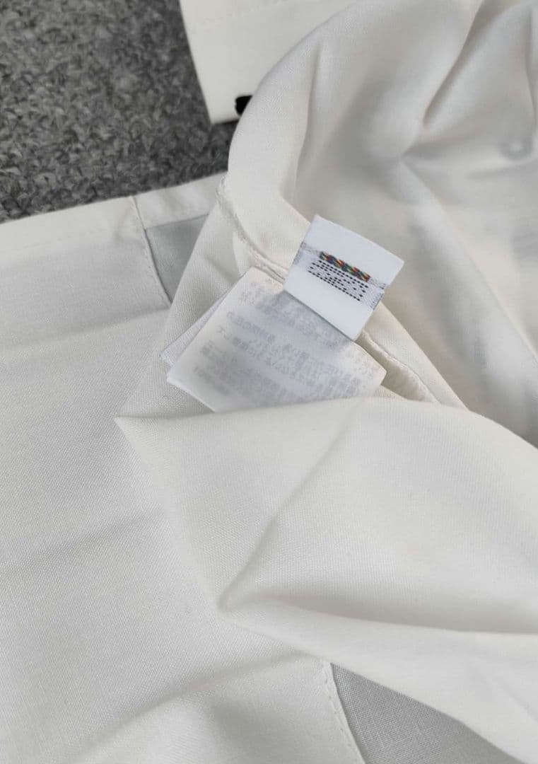 ISSEY MIYAKE HOMME PLISSE プリーツ エッジ シャツ 白