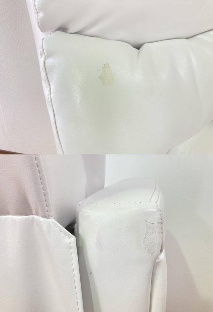 電動リクライニングソファ 白 ホワイト 一人掛け チェア シングルソファ