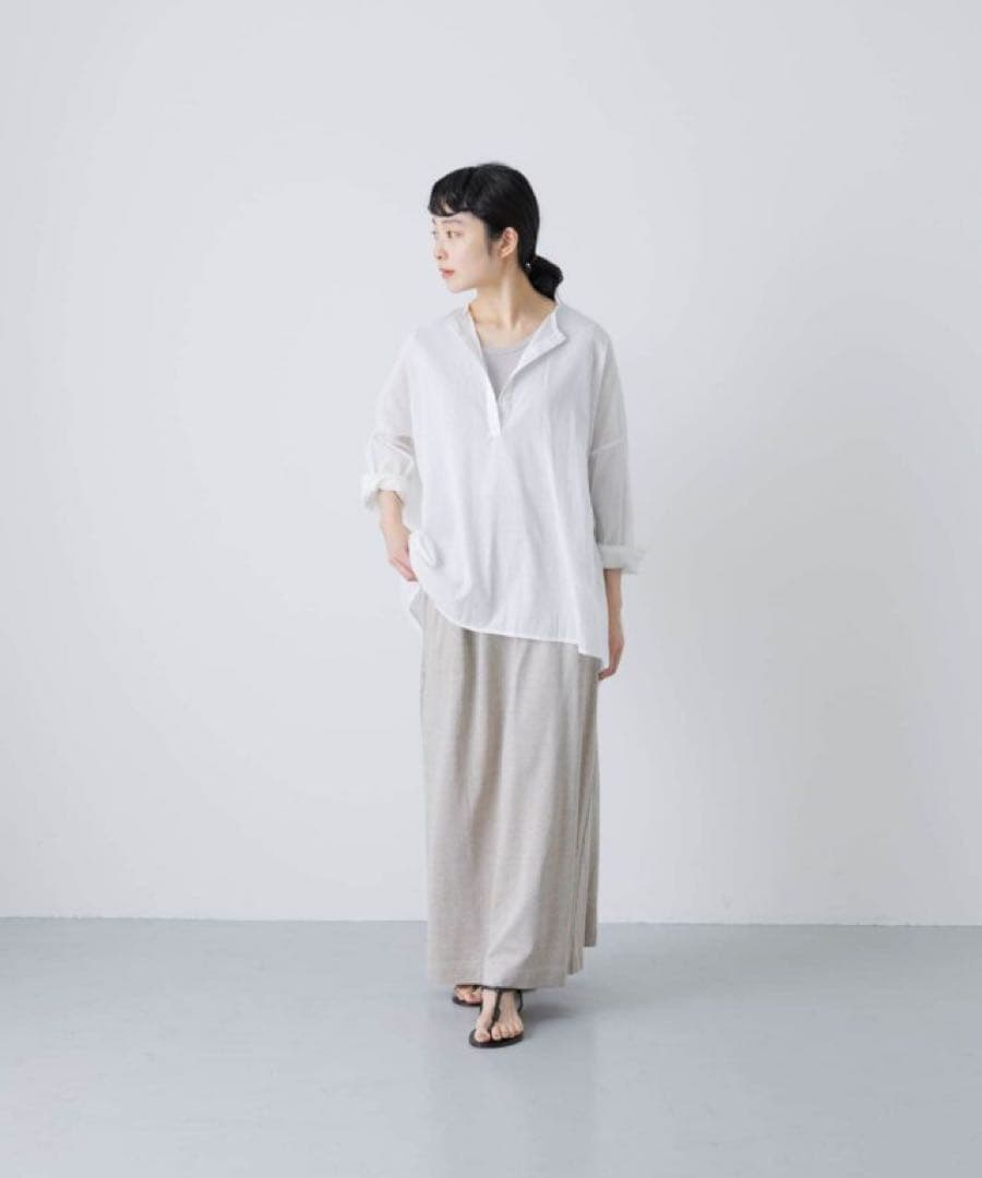 【極美品】かぐれ　ボイルワイドプルオーバー　オフホワイト