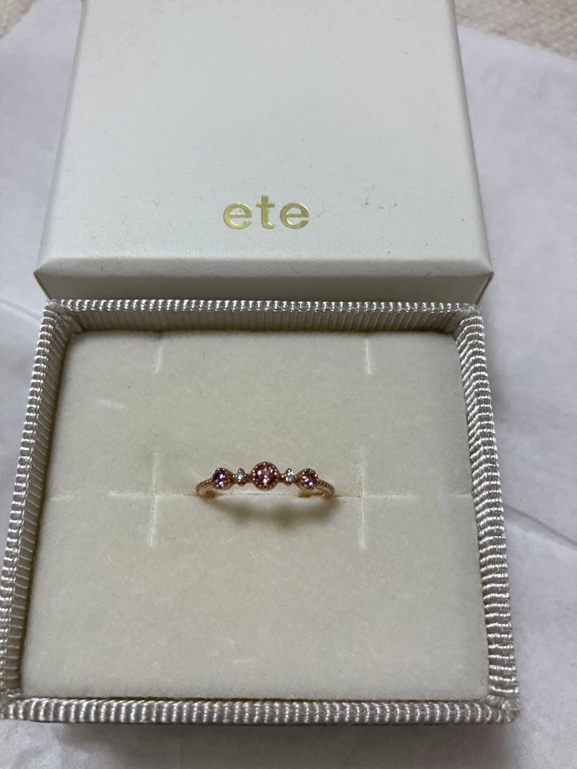 【新品未使用】ete K1OPG ピンクゴールドピンキーリング