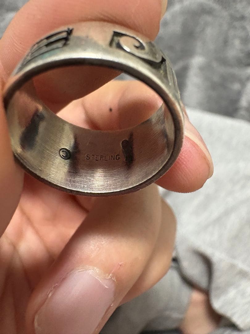 インディアンジュエリー　ポピ族　リング17号　　希少　アメカジ　シルバー925