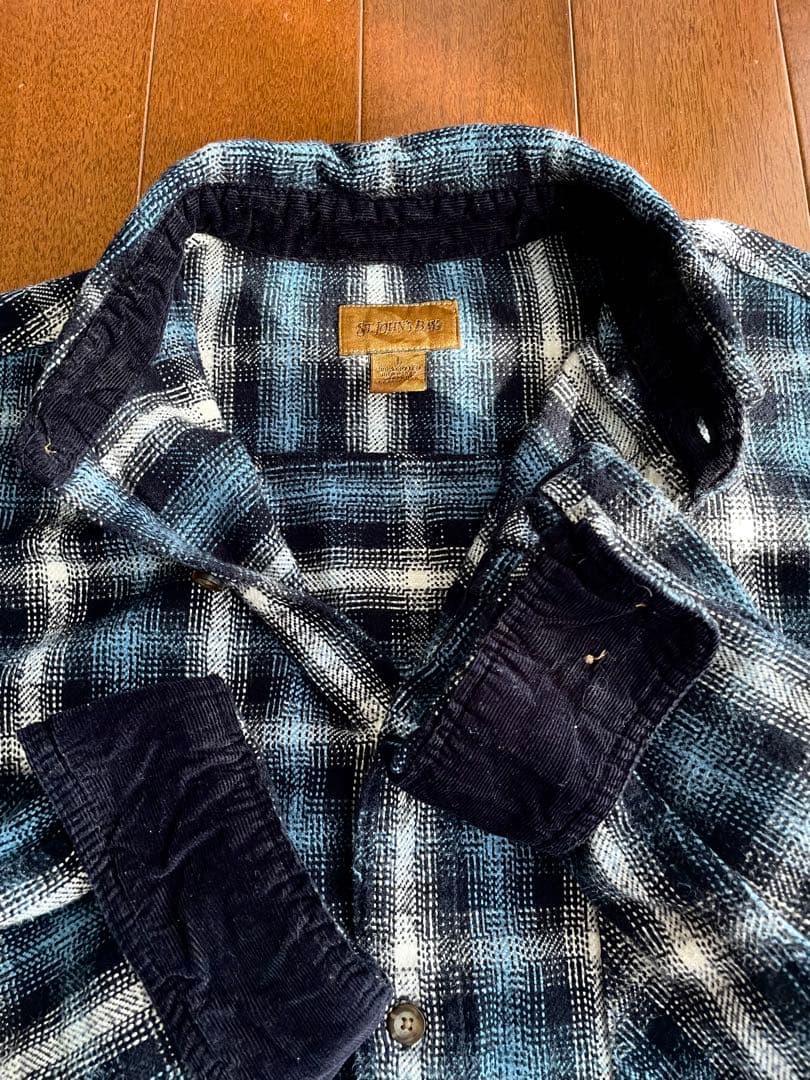 トップス ST JOHN'S BAY OMBRE CHECK FLANNEL SHIRT