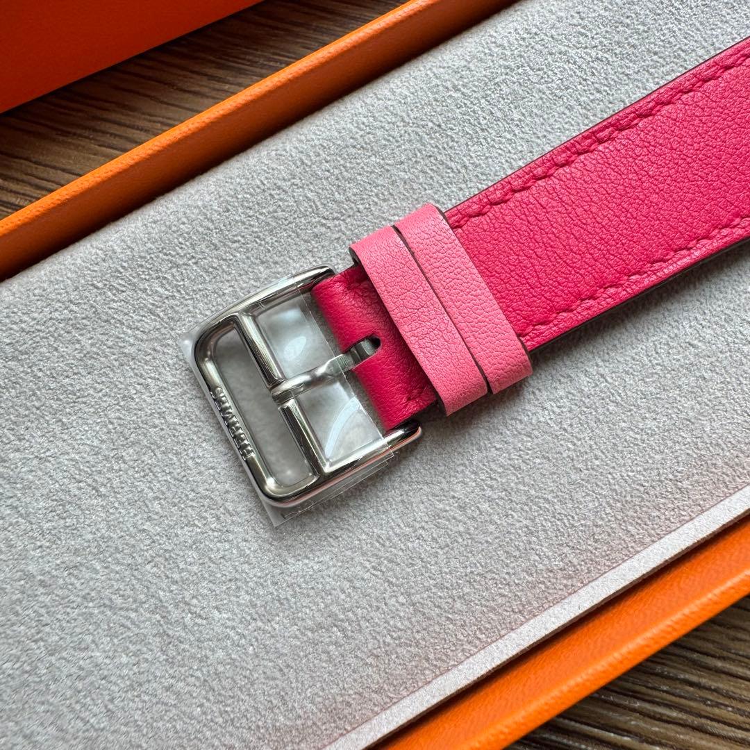 2467 未使用　Apple Watch エルメス　ローズ　ボルドー　レザー