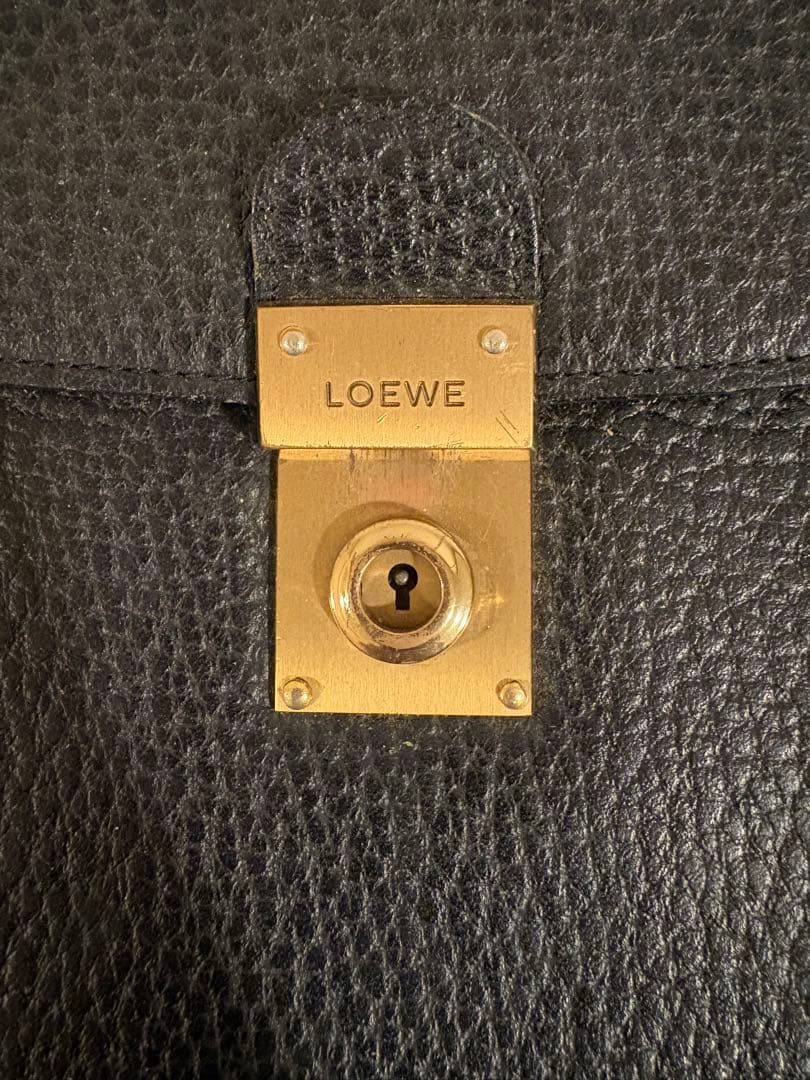 LOEWE ダークブラウン ビジネスバッグ