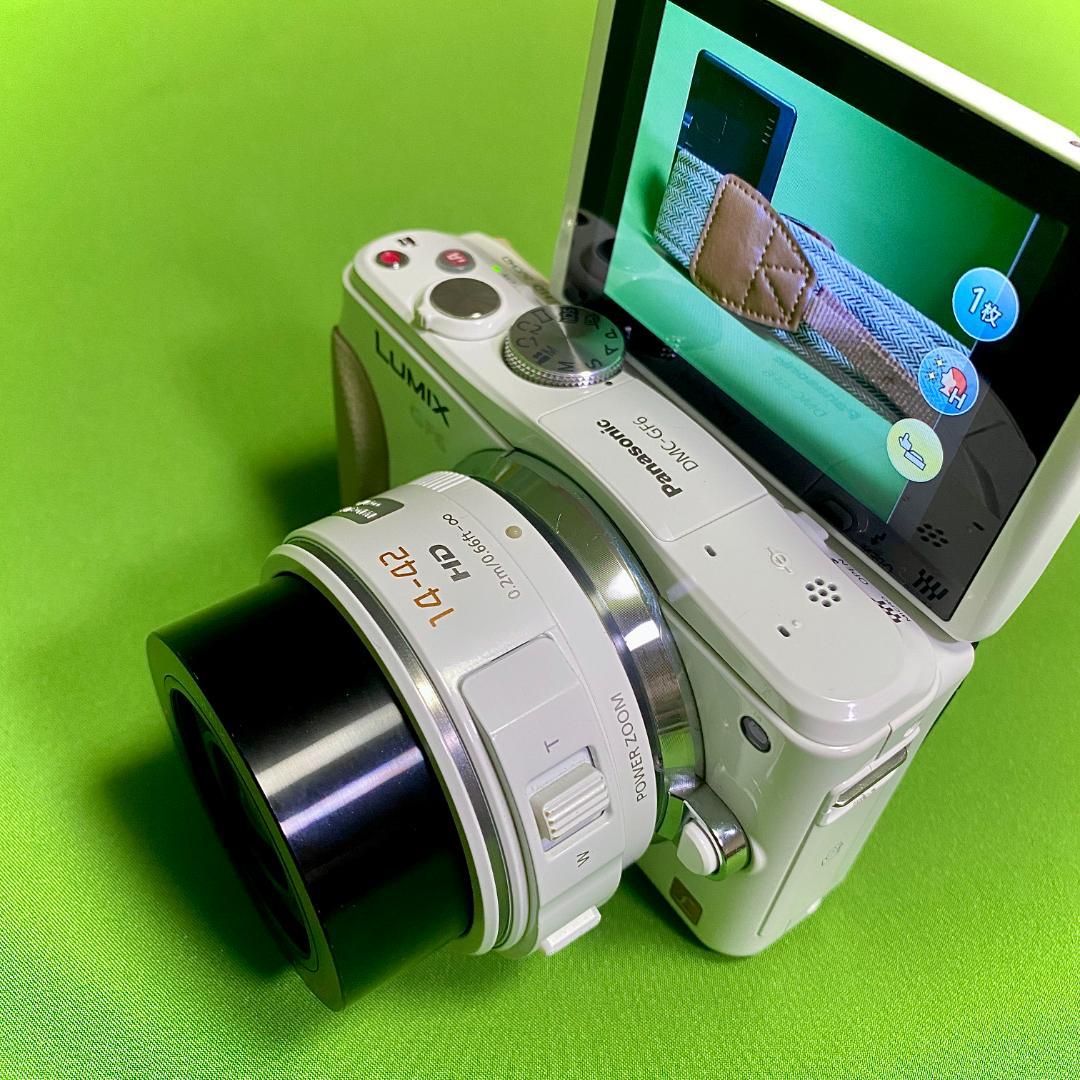 LUMIX GF6 H-PS14042 レンズキット ミラーレス一眼 ホワイト